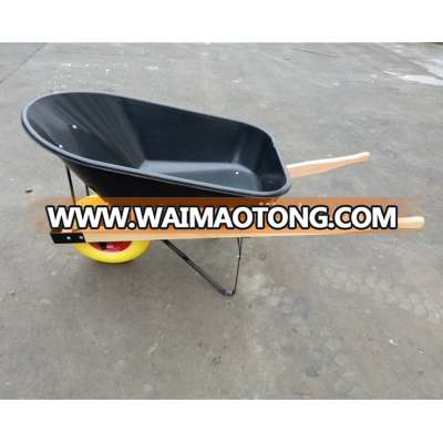 100L big plasic tray and 4.00-8 puncture proof PU foam wheel wheelbarrow