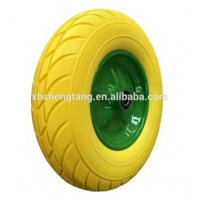 16 inch Wheelbarrow Wheel with Metal Rim 4.80/4.00-8 PU Foam Wheel/Flat Free Tire