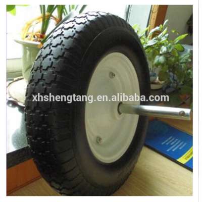 16 inch Wheelbarrow Wheel Flat Free Tire 4.00-8 PU Foam Rubber Wheels