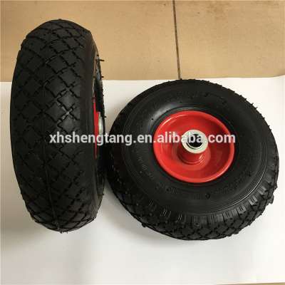 10 inch 3.00-4 260x85 good welded steel rim pneumatic rubber wheel