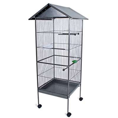 Top Roof Stainless steel large bird cage with 4 wheels